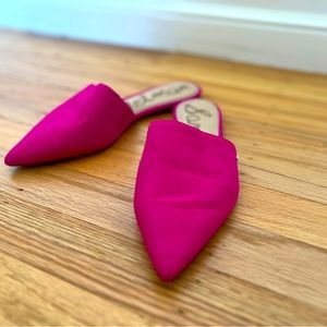 Sam Edelman Hot Pink Pointed Toe Flats size 7M - PERFECT condition
